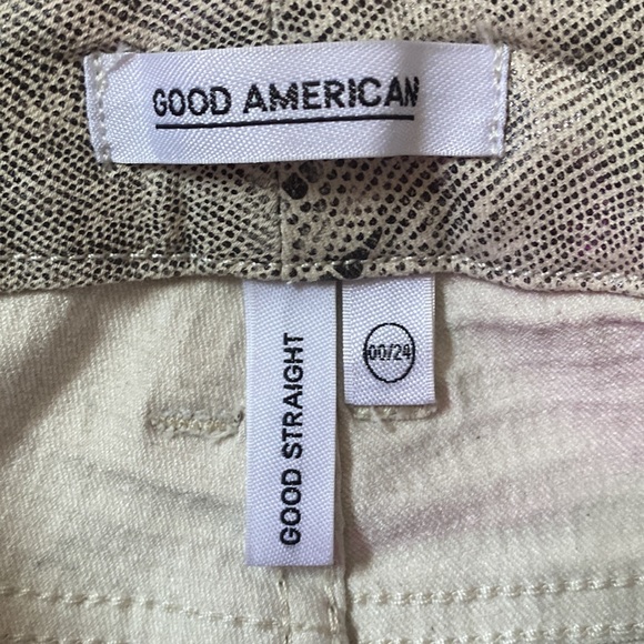 Good American snake print jeans fits like 25 - Picture 3 of 6